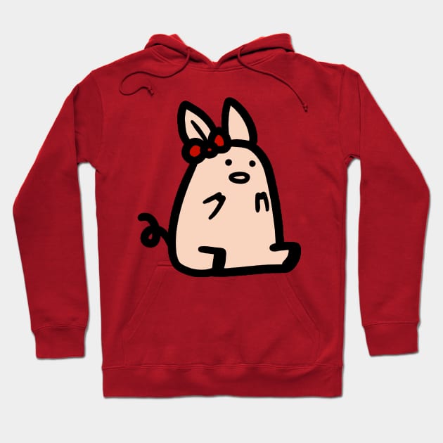 Bow Piggy Hoodie by saradaboru